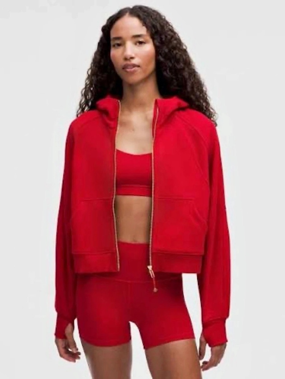 Lululemon Scuba Oversized Full-Zip Hoodie Red